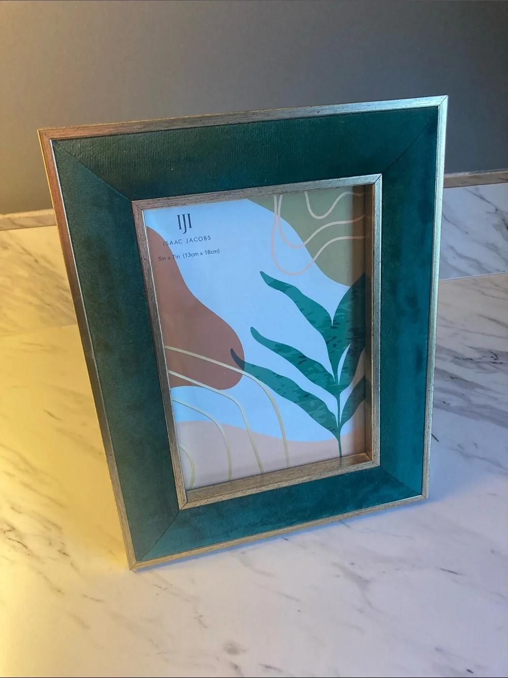 Green Velvet Frame with Gold Trim
